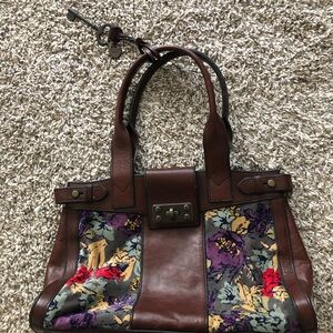 Vintage fossil satchel bag purse large mint
